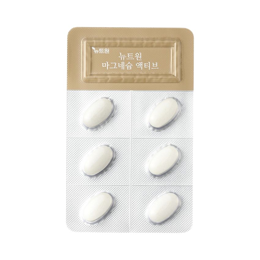 뉴트원 마그네슘 액티브 350mg 약사개발 성인 임산부 청소년 영양제 30정, 4개